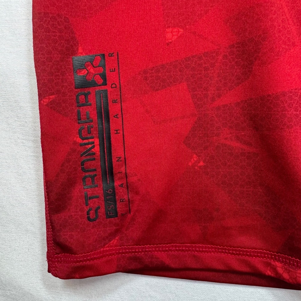 Decathlon Domyos Mens Red Geometric Athletic Training T Shirt Sz‎ L - Picture 4 of 9
